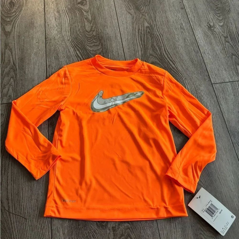 Nike Kids Orange Long Sleeve Shirt